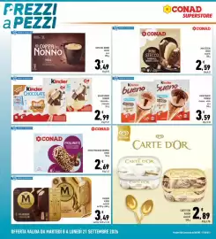 Volantino Conad Superstore Pagina 18: Kinder bueno classico - white €3,59, Mini stecco Conad €2,59