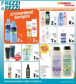 Volantino Conad Superstore Pagina 24: Shampoo secco tropical bellery €2,99, Sapone liquido Dermomed €1,39