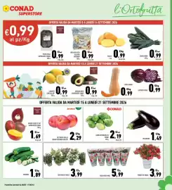Volantino Conad Superstore Pagina 3: Mango ready to eat Sapori&Idee Conad €1,69, Cavolo di Bruxelles Conad €2,19