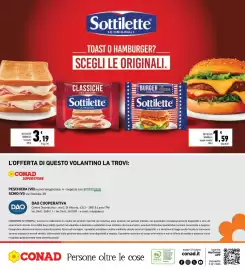 Volantino Conad Superstore Pagina 32: Sottilette classiche €3,19