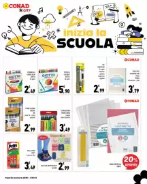Volantino Conad City Pagina 19: Penne a sfera Cristal BIC €2,99, Calzetto Grippers Kids Alber's €2,99