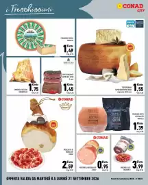 Volantino Conad City Pagina 6: Trentingrana Sapori&Dintorni Conad €1,55, Prosciutto cotto Martelli €1,39