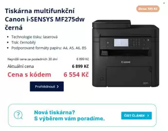 Datart leták Strana 5: Canon i-SENSYS MF275dw černá €6.554,00