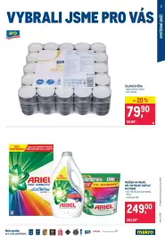Makro leták Strana 3: Čajová svíčka €79,90, PRÁŠEK NA PRANÍ, GEL NA PRANÍ, KAPSLE NA PRANÍ €249,00