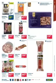 Makro leták Strana 15: Makoi klobása €65,00, Telecí párky v přírodním střívku €115,00