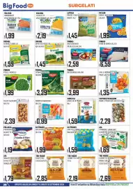 Volantino Big Food Pagina 28: Pelizza Sopranti Frittelle di mare con baccalà €1,59, Findus bastoncini di merluzzo €2,59
