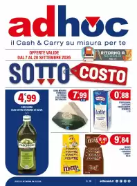 Volantino Adhoc Pagina 1: Formaggio da tavola Gran Moravia €7,99, Sterilgarda Latte UHT Parzialmente Screamato €0,88