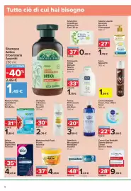 Volantino Carrefour Express Pagina 12: Crema Idratante Corpo, Viso e Mani Nivea €3,99, Lacca Splend'Or €1,89
