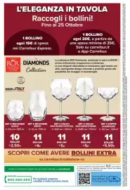 Volantino Carrefour Express Pagina 18: Bicchieri bibita €11,00, Set 2 calici vino rosso/cocktail €11,00