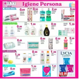 Volantino Irys Pagina 4: Alcool etilico Floyd €0,99, Venus Bagno schiuma €1,39