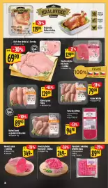 Albert leták týden 37 Strana 14: Kuře bez drobů a 2 čtvrtky €69,90, Čerstvé kuřecí horní a spodní stehna mix €89,90