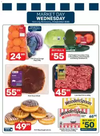 Pick n Pay catalogue week 37 Page 7: Wooden Spoon Margarine Brick Assorted 500g €50,00, PnP Ring Doughnuts 6s €49,99