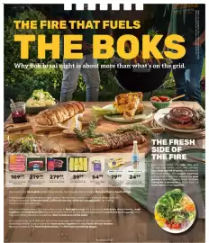 Pick n Pay catalogue Page 6: PnP 28 Day Matured Plankie Steak €279,99, Clover Mooiriver or Springbok Butter 500g Each €79,99