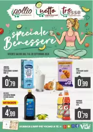 Volantino Supermercato Pollio Pagina 1: Gatorade vari gusti €0,79, Bauli croissant classico €0,99