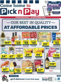 Pick n Pay catalogue Page 1: PnP Cheese Assorted €67,99, PnP Peri Peri Sauce Assorted €60,00