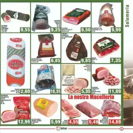 Volantino Bitar Pagina 9: Fiorucci guanciale all'amatriciana €9,85, Salumificio Lisa Spianata Piccante €6,85