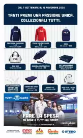 Volantino A&O Pagina 18: Felpa con cappuccio Fila €25,00, Tappetino sport €7,00