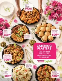 Save Hyper catalogue Page 11: Mini Burger Platter Chicken & Beef €600,00, Traditional Platter €750,00