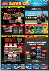 Chemist Warehouse catalogue Page 26: Optimum Nutrition Performance Isolate €134,34, Optimum Nutrition Whey Protein €89,94