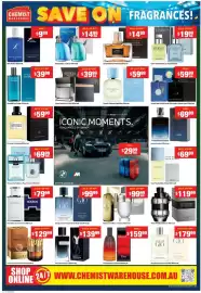 Chemist Warehouse catalogue Page 39: Versace Eau Fraiche or Pour Homme 100ml edt €69,99, Davidoff Cool Water €39,99