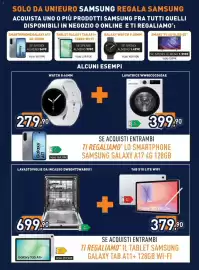 Volantino Unieuro settimana 37 Pagina 2: Lavastoviglie da incasso DW80H73WAB0U1 €699,90, Galaxy Tab S10 Lite €379,90