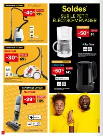 Catalogue BUT page 6: Brandt Aspirateur traîneau €69,99, RADIOLA Aspirateur traîneau €29,99
