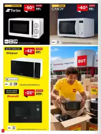 Catalogue BUT page 8: Brandt MICRO-ONDES ENCASTRABLE €299,99, BUT Poêle €149,99