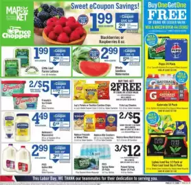 Price Chopper weekly ad Page 1: Nabisco Triscuits or Wheat Thins €5,00, Little Leaf Farms Lettuce €1,99