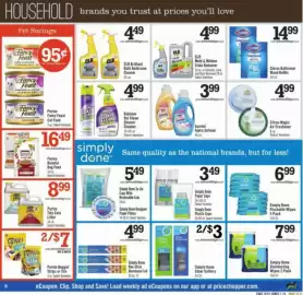 Price Chopper weekly ad Page 10: Simply Done Disinfecting Wipes €7,99, Clr brilliant bath bathroom cleaner €4,49