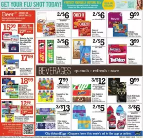 Price Chopper weekly ad Page 8: 7-up, sunkist or a&w 12 packs €12,00, Cheez-it Snack Crackers €6,00
