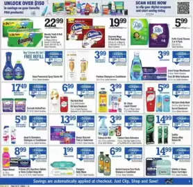 Price Chopper weekly ad Page 9: Swiffer Sweep+Mop Deluxe Kit €14,99, Bounty Triple 8 Roll Paper Towels €22,99