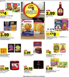 Meijer weekly ad week 37 Page 10: Log Cabin Syrup €2,99, Kellogg's Frosted Flakes, Raisin Bran or Rice Krispies €8,00