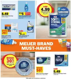Meijer weekly ad week 37 Page 15: Meijer Essential Paper Towels €5,49, Meijer Ultra Liquid Dish Soap €5,00