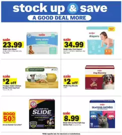 Meijer weekly ad week 37 Page 21: Meijer baby club diapers €34,99, Meijer baby wipes €23,99