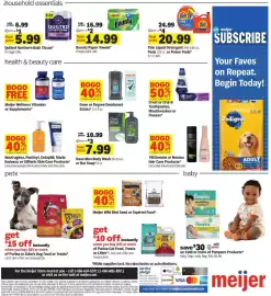 Meijer weekly ad week 37 Page 4: Tide liquid detergent €20,99, Bounty paper towels €14,99