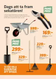 Järnia reklamblad Sida 2: Spade €299,00, Hörby Bruk skottkärra 21:an ekeby €599,00