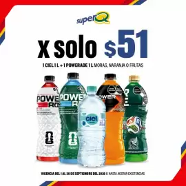 Catálogo Super Q Página 40: Ciel 1 l + 1 powerade 1 l moras, naranja o frutas