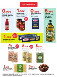 Catalogue Hmarket semaine 37 page 6: Merveilles de la Nature Lentille 4mm €2,50, Barilla Pâtes coquillettes €0,99