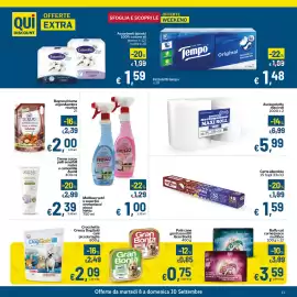Volantino Qui Discount Pagina 11: Crocchette Crancy DogGold cani piccola taglia €2,09, Baffy cat carne/ pesce €3,59