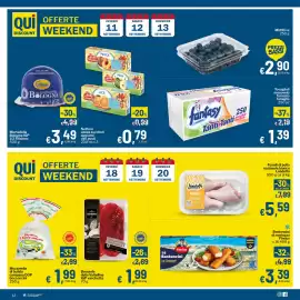 Volantino Qui Discount Pagina 12: Bastoncini di merluzzo Findus €3,39, Fantasy Tanti+Tanti tovaglioli monovelo €1,39