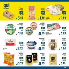 Volantino Qui Discount Pagina 2: Halta margarina light omega3 €0,69, Mousse di formaggio erbe/salmone Miree €0,85