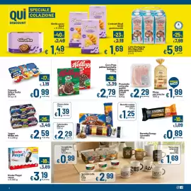 Volantino Qui Discount Pagina 4: Kinder Pinguì cacao €3,19, Choco Sticks €1,39