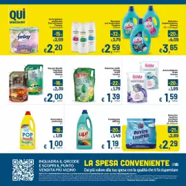 Volantino Qui Discount Pagina 8: Actiff Piatti €1,39, Up! candeggina delicata €1,19