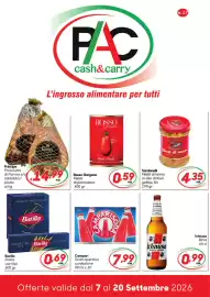 Volantino Pac Cash&Carry Pagina 1: Barilla Pasta vari tipi €0,69, Ichnusa Birra €0,99