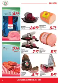 Volantino Pac Cash&Carry Pagina 2: Fiorucci Salame Milano/Ungherese 1/2 €7,99, Sorrentino Guanciale al pepe €8,99