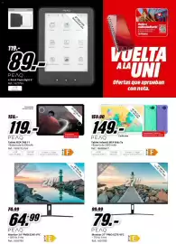 Folleto MediaMarkt Página 11: Peaq monitor 24" pmo s245-vfc €64,99, Peaq tablet mia tab 11 €119,00