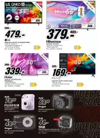Folleto MediaMarkt Página 29: Hisense QLED 55" 4K 55E7S €379,00, Haier QLED 50" 4K S80G Series H50S80GUX €339,00