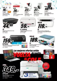 Folleto MediaMarkt Página 30: Epson impresora multifuncion econtank et-2865 €159,00