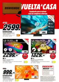 Folleto MediaMarkt Página 37: Samsung neo qled 75" 4k €999,00, Lg mini rgb evo ai €1.129,00