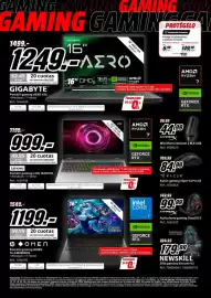 Folleto MediaMarkt Página 5: HyperX Auriculares gaming Cloud III S €99,99, Gigabyte portátil gaming aero x16 €1.249,00